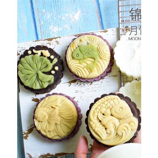 Khuôn Trung Thu Lò Xo 125gr - Nhiều Mẫu