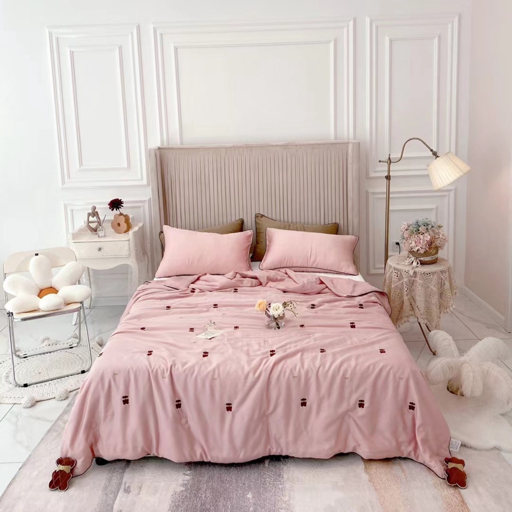 Chăn hè tencel gấu mềm mát chuẩn tencel
