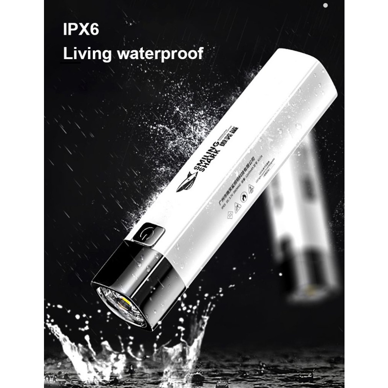 Ready 2 in 1 Super Bright LED Flashlight  USB Rechargeable Torch Light Mini Waterproof Flashlight Outdoor Cycling Camping smar