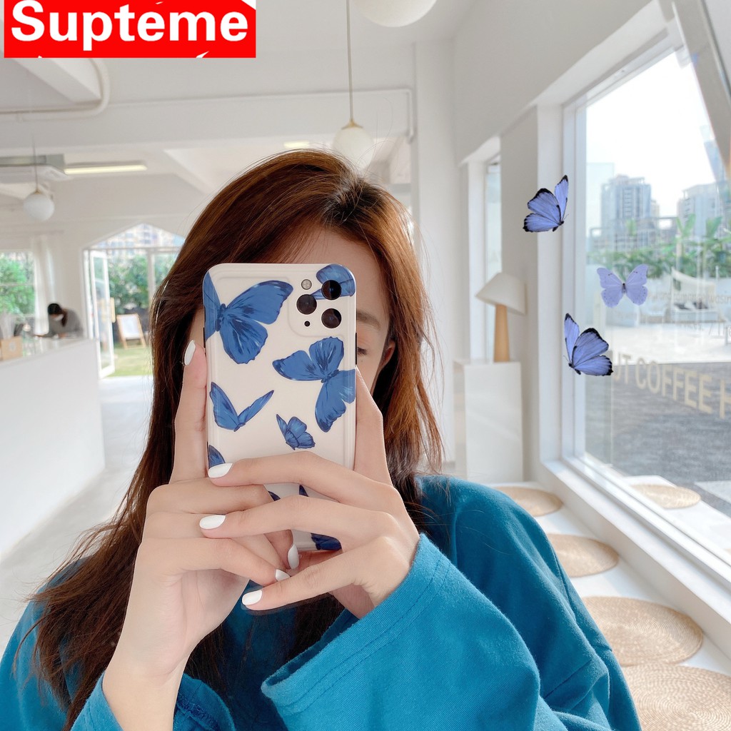 Ốp Điện Thoại Hình Bướm Xanh Thời Trang Cho Iphone 11 Pro Max Xr Xs I 7 P I 8 Se 2 | BigBuy360 - bigbuy360.vn