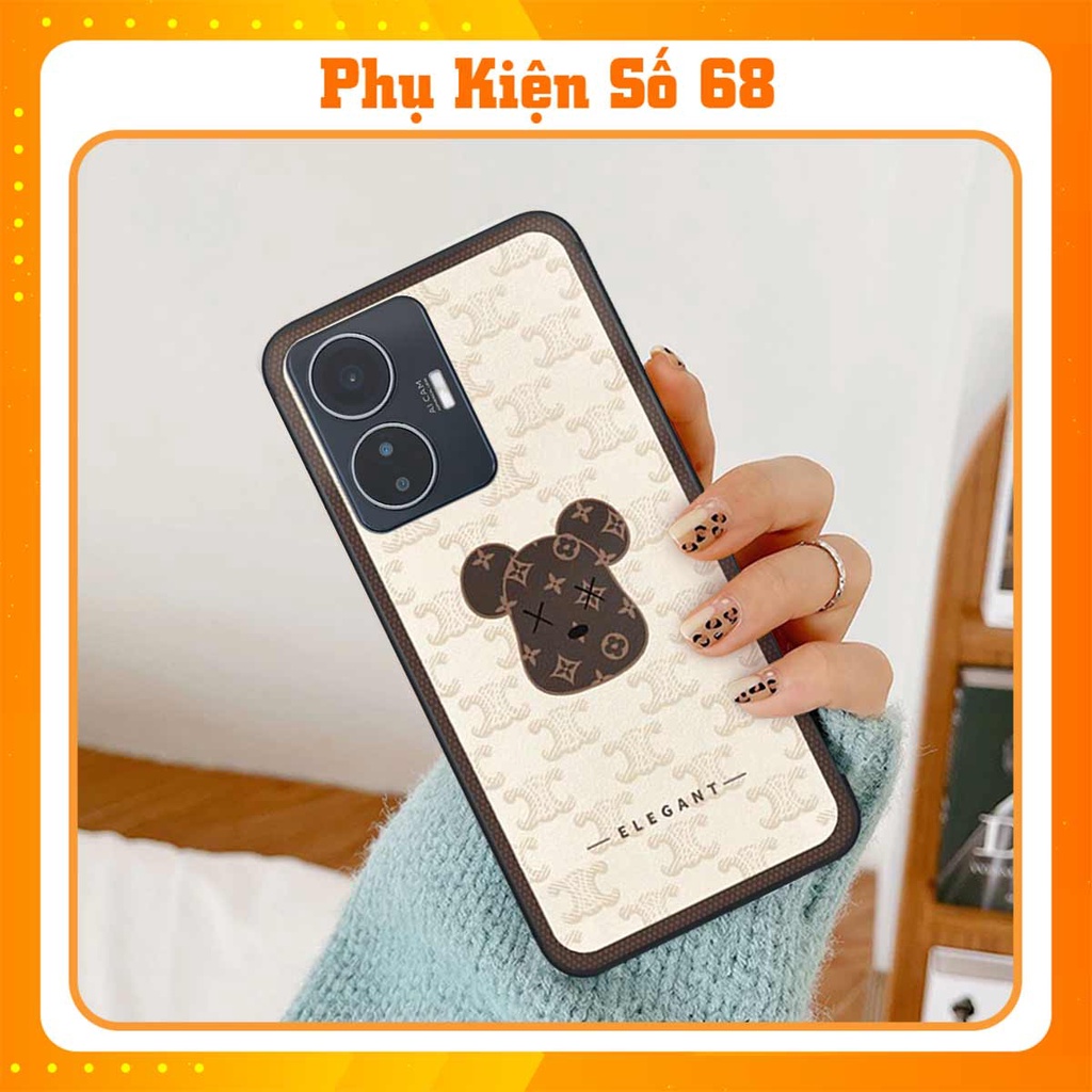Ốp lưng điện thoại Vivo Y55 4G / 5G 2022 elegant, gấu be@rbrick cao cấp, vỏ ốp rẻ đẹp