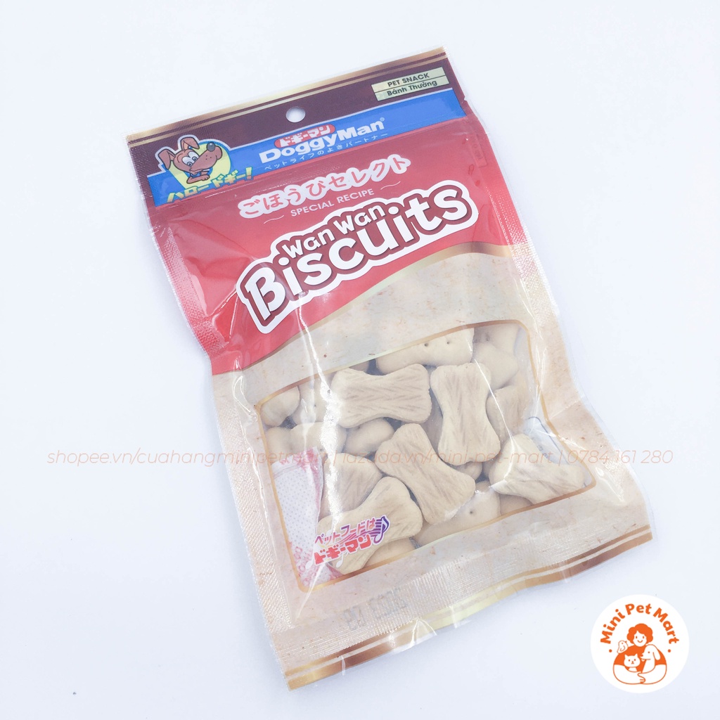 Bánh quy trứng cho chó DOGGYMAN WANWAN BISCUITS 100g  | Snack ăn vặt, bánh thưởng huấn luyện cho chó