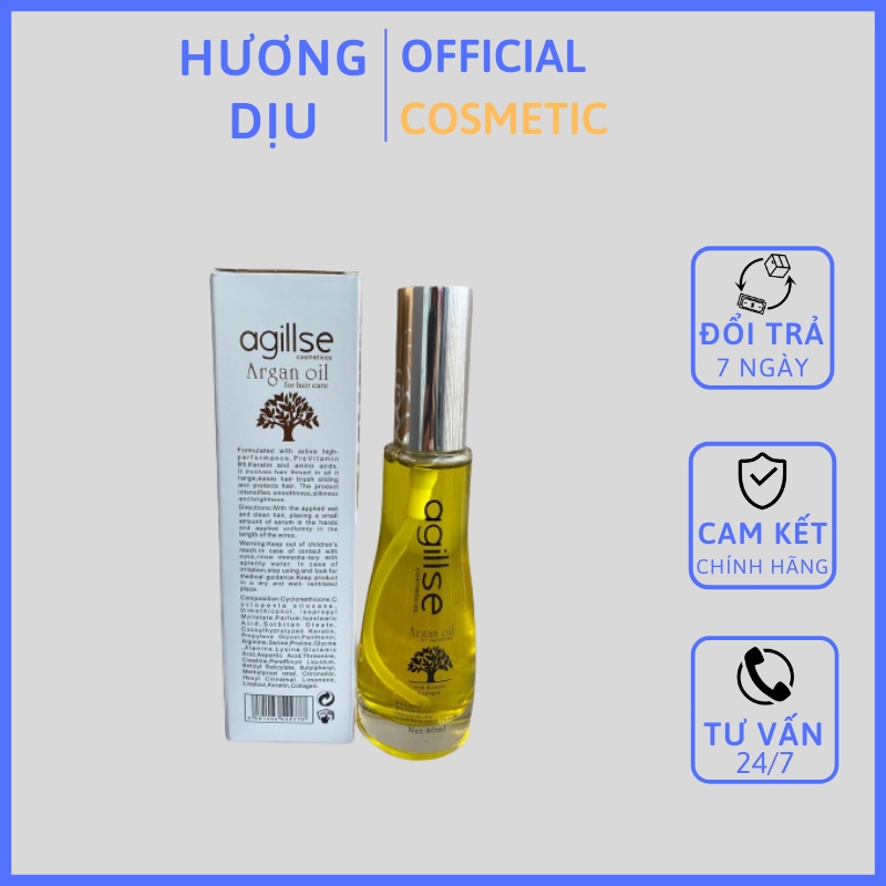 Tinh dầu dưỡng tóc Agillse Argan Oil siêu dưỡng phục hồi tóc 80ml