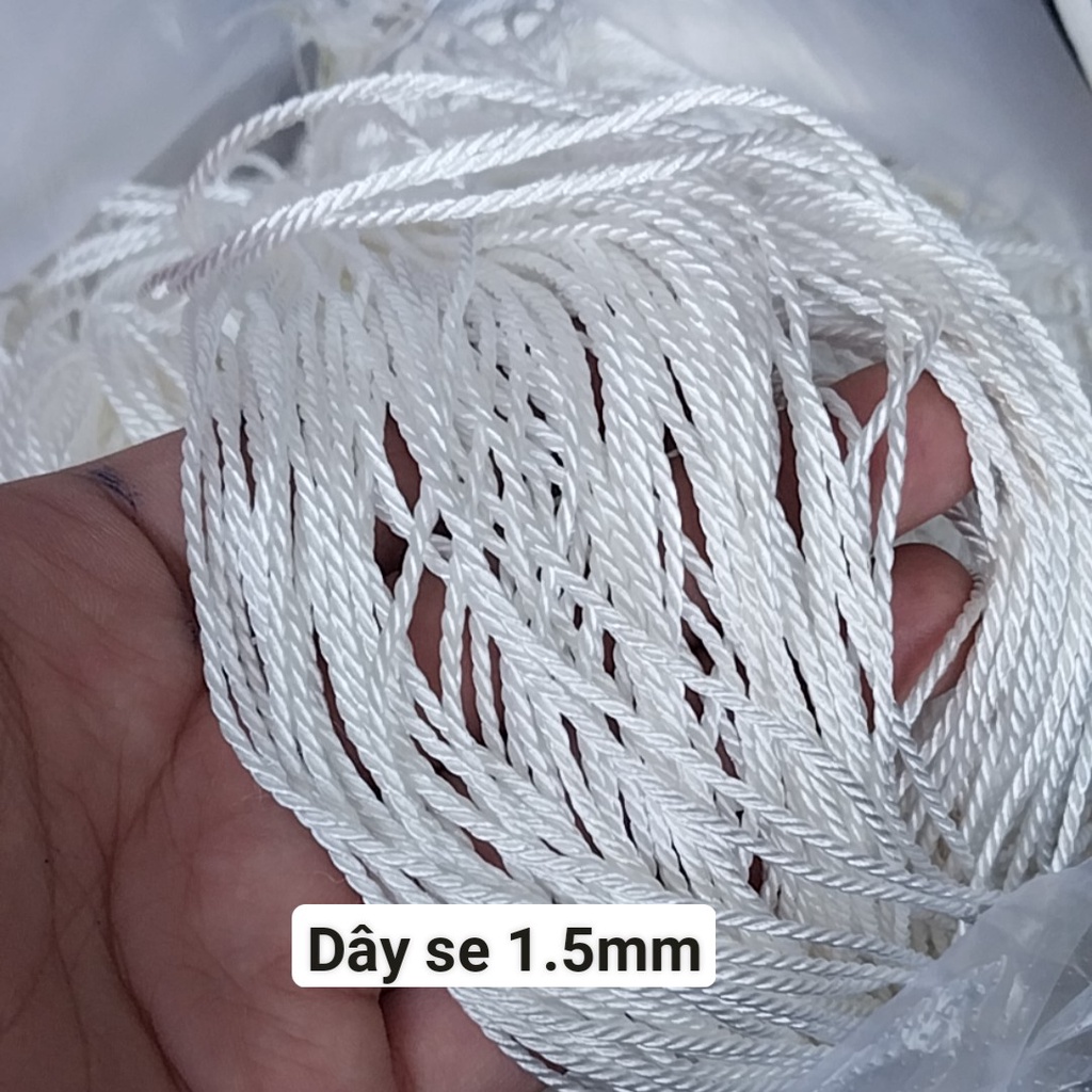 5-20met dây dù sợi se size 0.8mm - 1mm- 1.5mm bóng dùng đan vòng tay, thắt vòng tay, vòng cổ may mắn