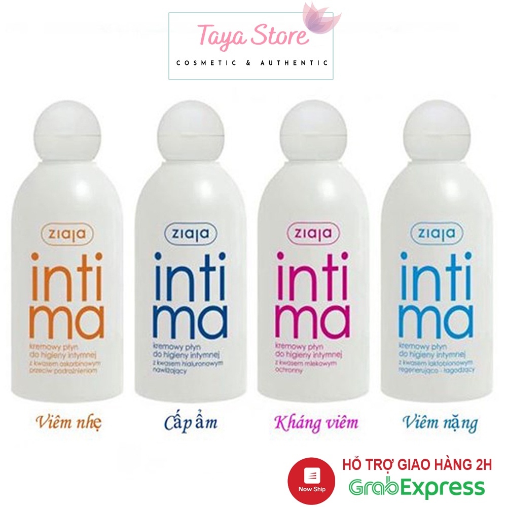 Dung dịch vệ sinh phụ nữ Intima Ziaja 200ml Ba Lan dưỡng ẩm, làm dịu nhẹ mẩn ngứa, kích ứng, phù hợp da nhạy cảm nhất