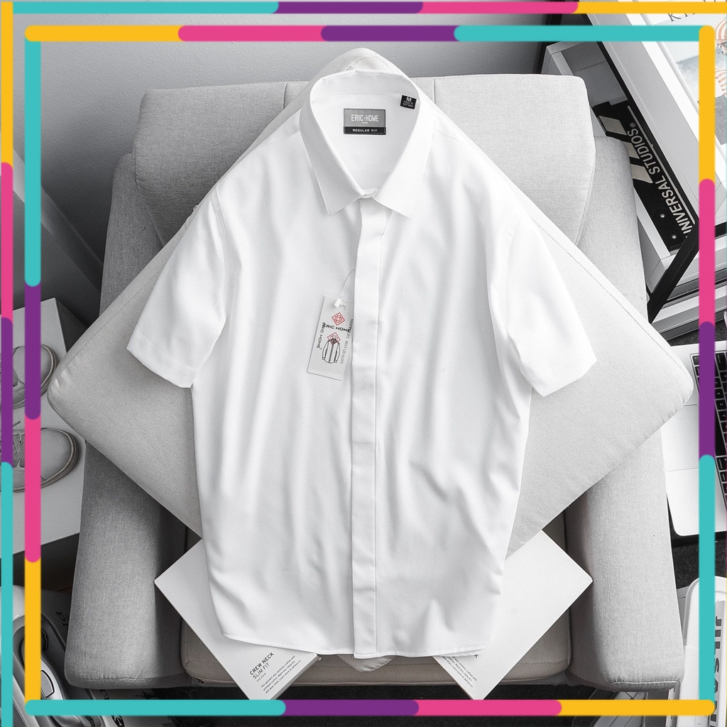 Áo sơmi tay ngắn cotton gân chéo nhuyễn cực mát siêu nhẹ slimfit gọn người , lô sơ mi nam đẹp nhất , [𝐅𝐑𝐄𝐄 𝐒𝐇𝐈𝐏]