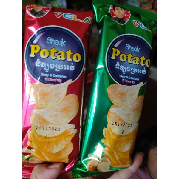 20 gói snack khoai tây Potato 25 gam thơm ngon giòn tan hấp dẫn