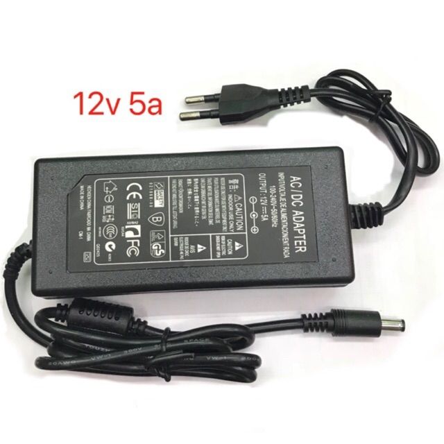 Nguồn 12v 5a adapter ( loại liền dây)