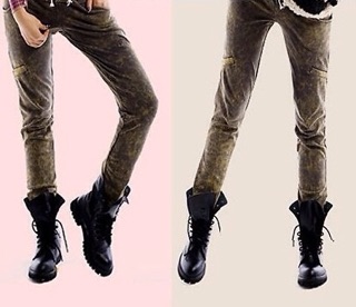 Giày combat boot đế thấp