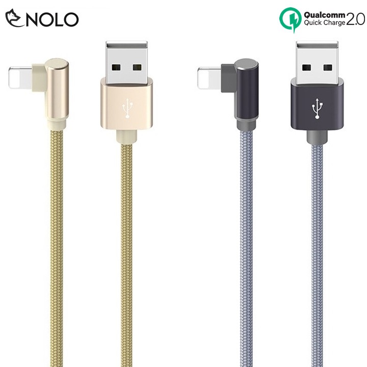 Cáp Sạc Dữ Liệu Chữ L QC2.0 Model B26 MicroUSB, Type C, Lightning Iphone Chiều Dài 1M