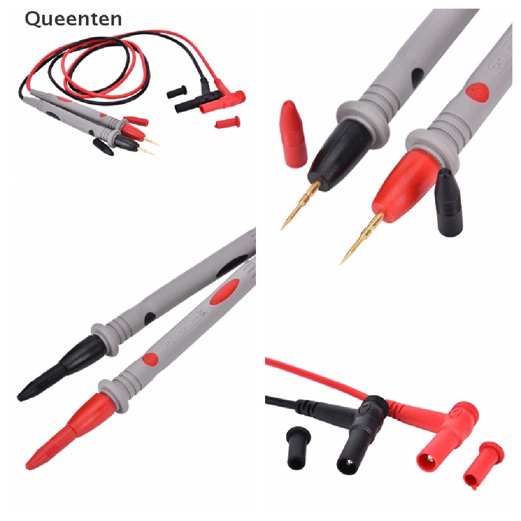 Queenten 2pcs Hot Universal Digital Multimeter Multi Meter Test Lead Probe Wire Pen Cable QT