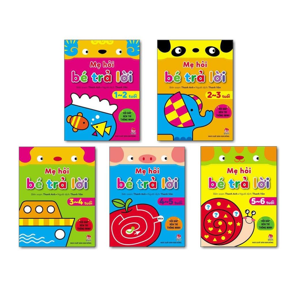 Sách - Bộ 5 Cuốn - Mẹ Hỏi Bé Trả Lời: Hỏi Đáp Rèn Trí Thông Minh - Chọn Lẻ - NXB Kim Đồng