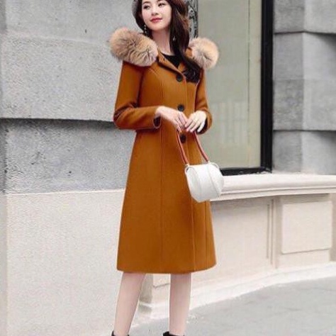 Áo Khoác Dạ Dài Phối Nón Cao Cấp Túi Chéo Phối Đai 3 Nút Dọc 2 Lớp Siêu Ấm - Áo Dạ Dáng Dài Quảng Châu Cao Cấp | BigBuy360 - bigbuy360.vn