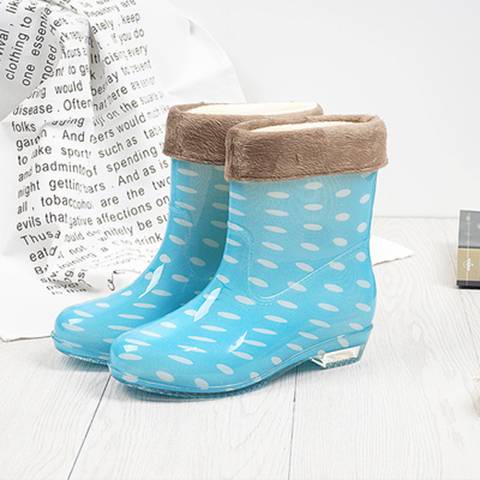 Ủng Đi Mưa Lót Lông Cừu Chống Trượt Thời Trang Cho Người Lớn