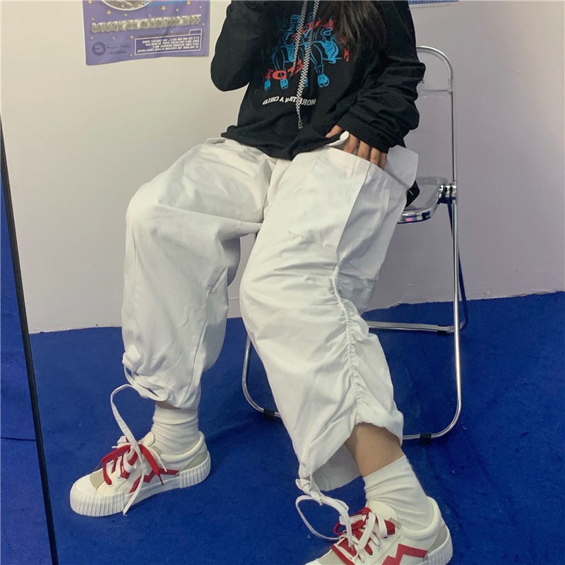 Quần Dài Ống Rộng Phối Túi Lớn Phong Cách Nhật Bản Mới | BigBuy360 - bigbuy360.vn