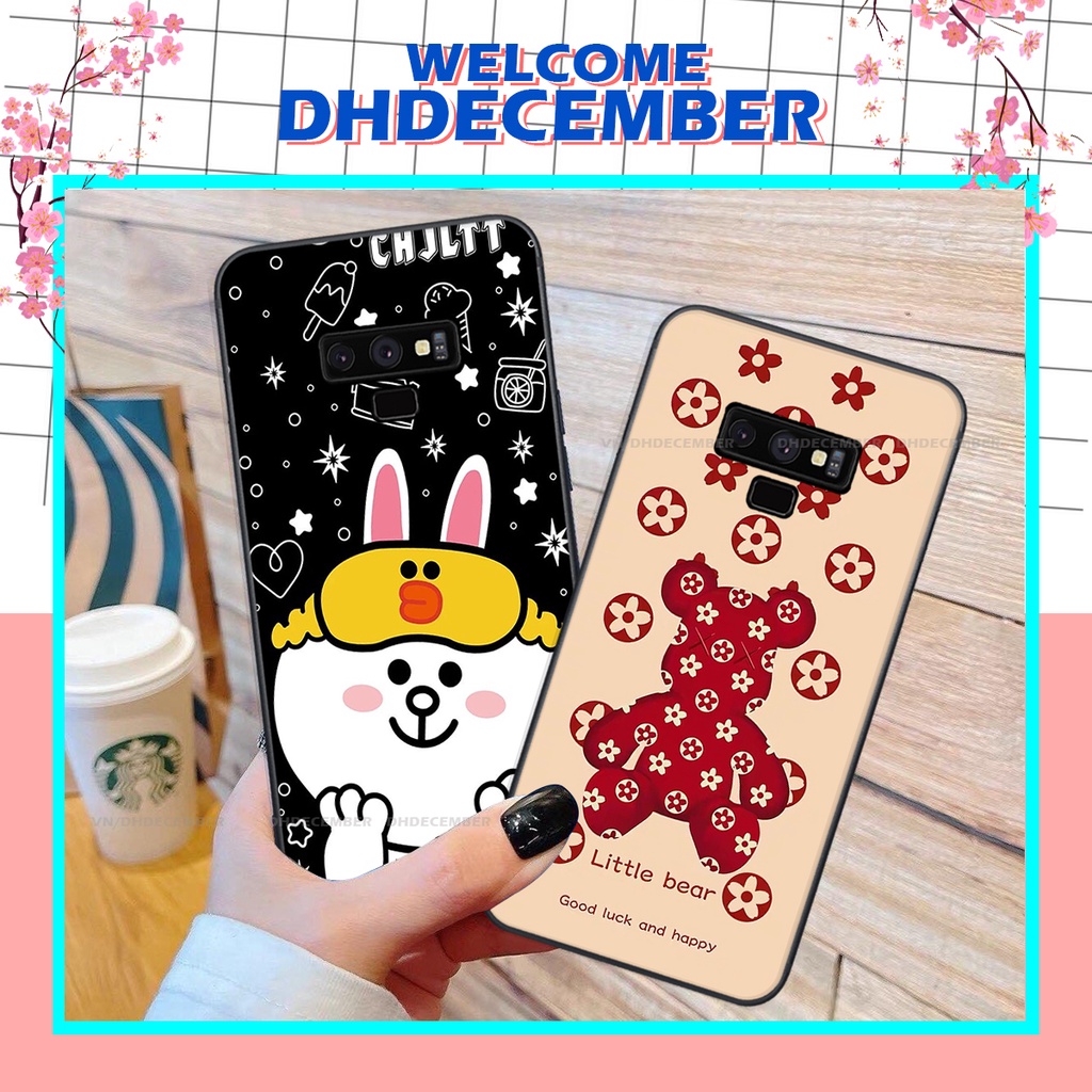 Ốp lưng Samsung Galaxy NOTE 9 in hình gấu K@ws, gấu nâu, dor@emon RẺ- ĐẸP- BỀN