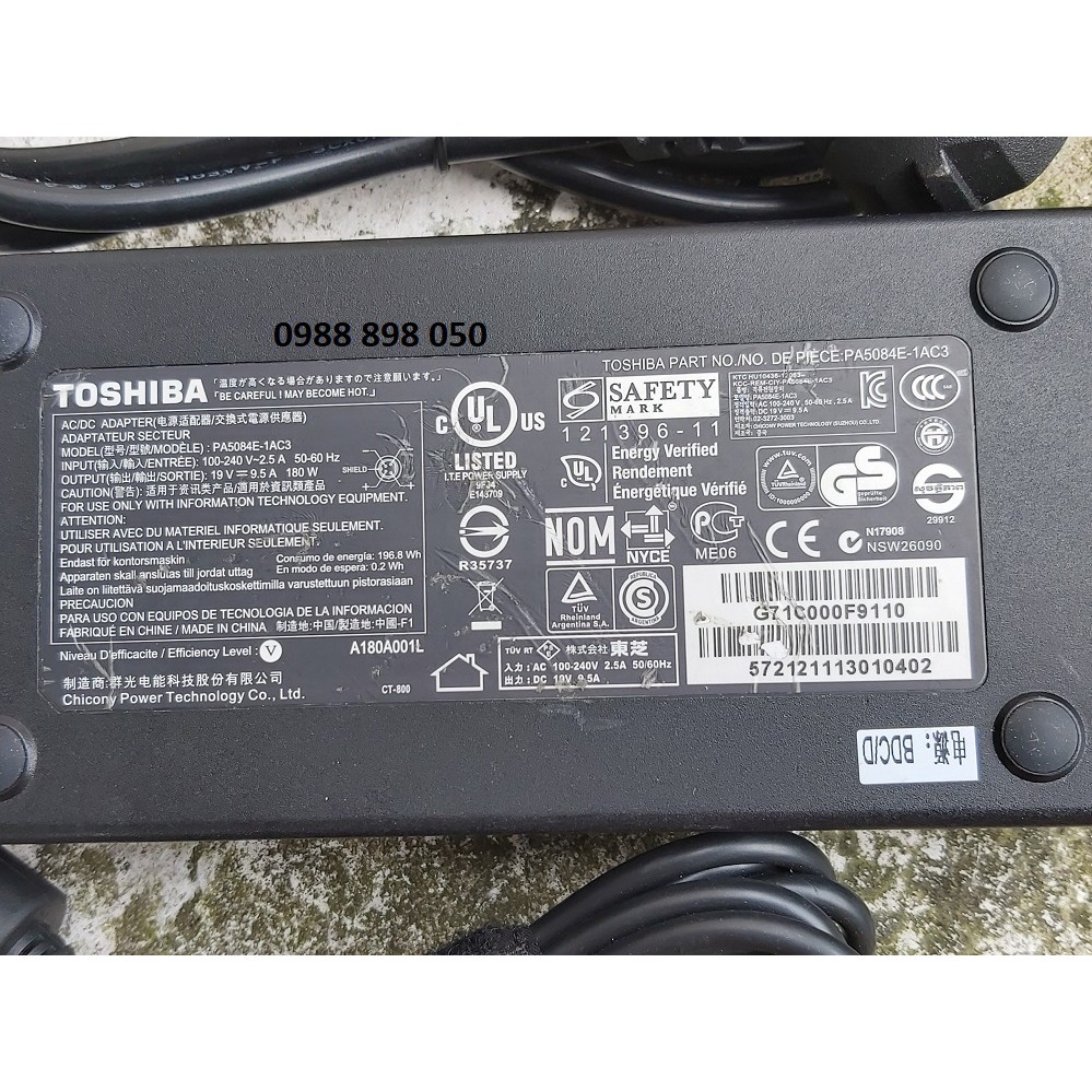 sạc laptop toshiba Qosmio X500 X505 zin