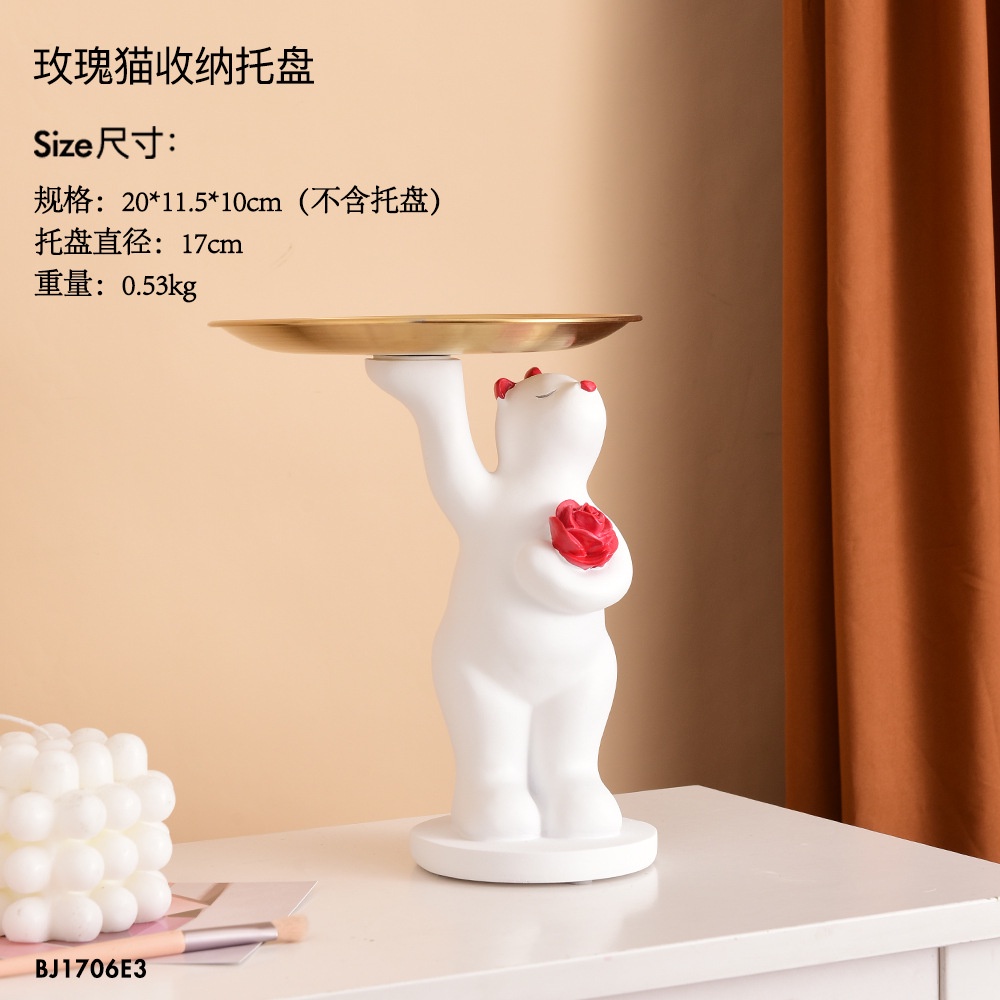 Mô Hình Tượng Gấu Bắc Cực Dùng Làm Khay Đựng Trang Trí Nội Thất Sưu tầm giá để đồ trang