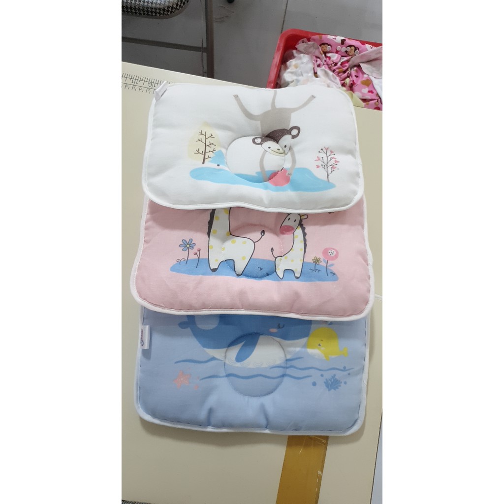Gối xô cao cấp LeeLee Kids xuất nhật chống bẹp đầu hàng loại 1 cho bé sơ sinh