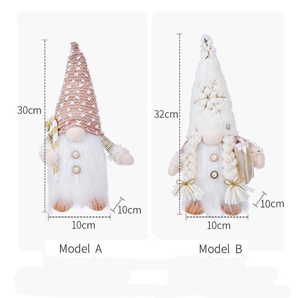 Pinafore Búp Bê Đứng Bằng Vải Dệt Kim Sáng Tạo Trang Trí Giáng Sinh