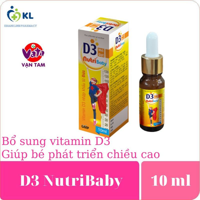 Vitamin D3 ⚡ CAM KẾT CHÍNH HÃNG ⚡ Bổ sung vitamin D3 cho cơ thể, hỗ trợ phát triển hệ xương, răng