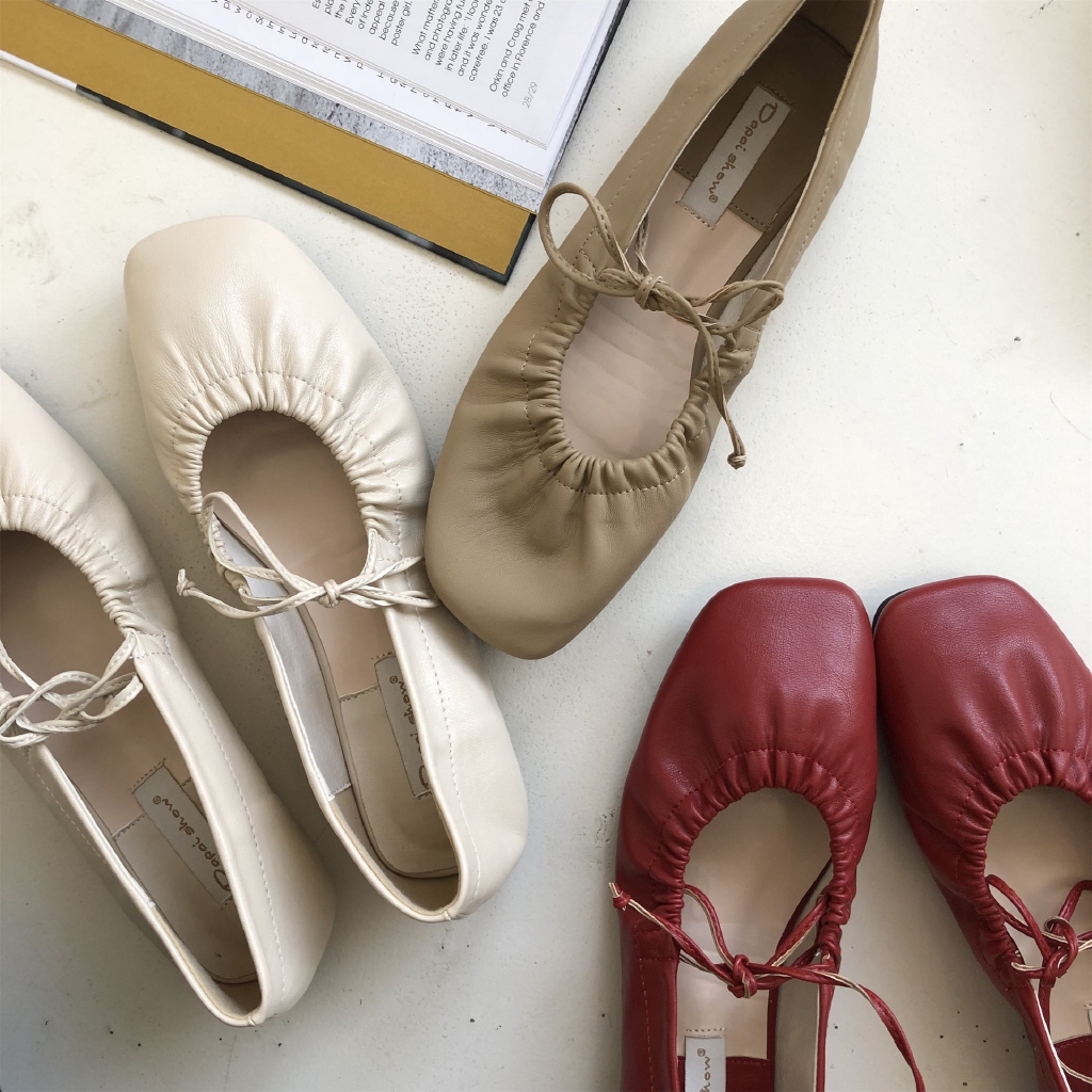 Giày Múa Ba Lê Dapaiho2020 Đế Mềm Đính Nơ Xinh Xắn