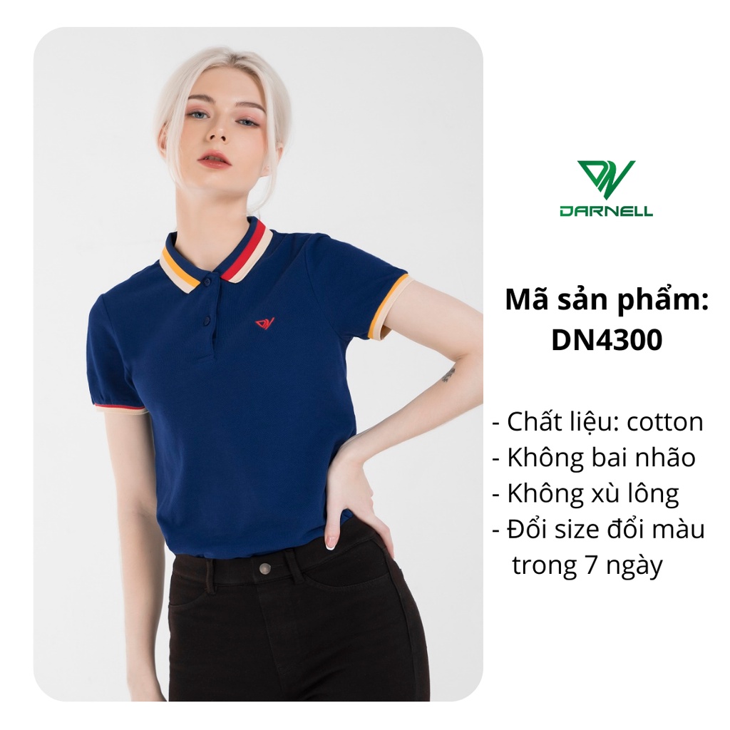 Áo thun có cổ polo nữ chất cotton mềm mịn bền đẹp chính hãng Darnell DN4300