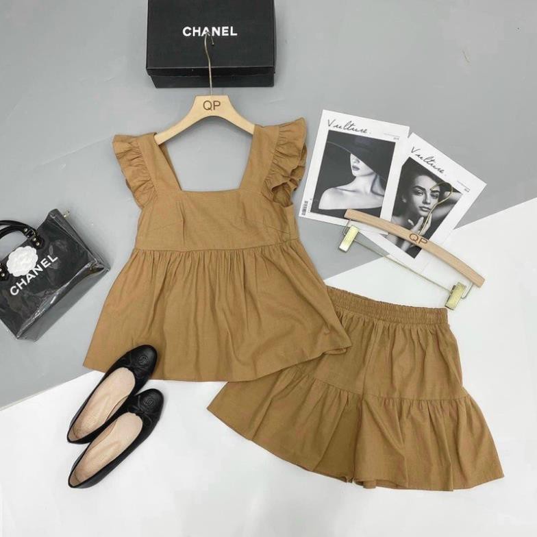 [SupperSale] Sét Áo Baybedol Cánh Tiên Kèm Quần Short Giả Váy 2 Tầng