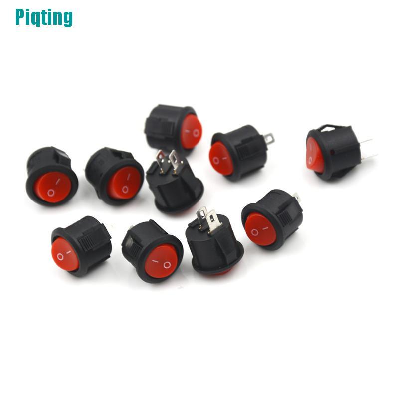 Set 10 Công Tắc Tròn Mini 2 Pin Đường Kính 16mm Cho Tàu Thuyền