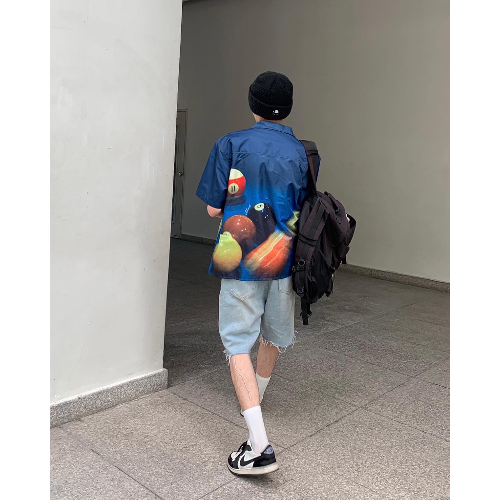 Áo sơ mi BLVCK in hoạ tiết Bida - Billiard shirts - 100% polyester