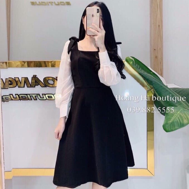 Váy umi buộc nơ vai- quảng châu