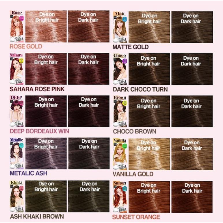 Dầu Gội Nhuộm Tóc Tạo Bọt MISE EN SCENE Hello Bubble x Blackpink