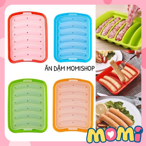 Khuôn silicon chịu nhiệt làm xúc xích, lạp xưởng cho bé ăn dặm Momi Baby