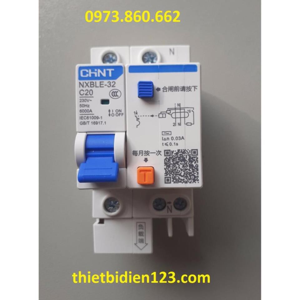 Aptomat chống rò - chống giật chint 1P+N 16A~63A -TBĐ -Thiết bị điện giá tốt