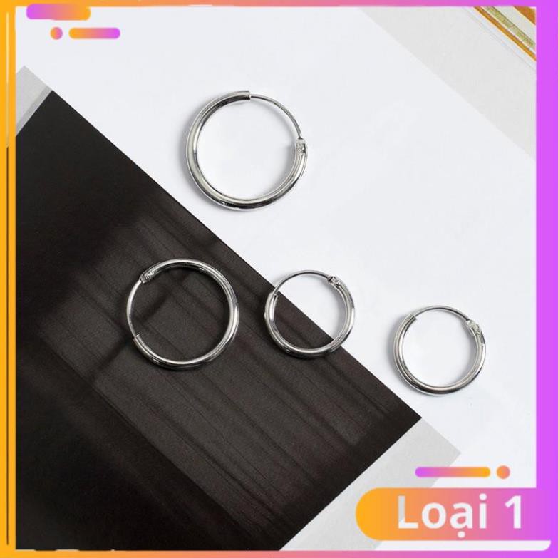 [Khuyến Mãi Sốc] 1 đôi-Bông tai bạc s925 khoen tròn đơn giản nhiều kích cỡ cho khách lựa chọn | BigBuy360 - bigbuy360.vn