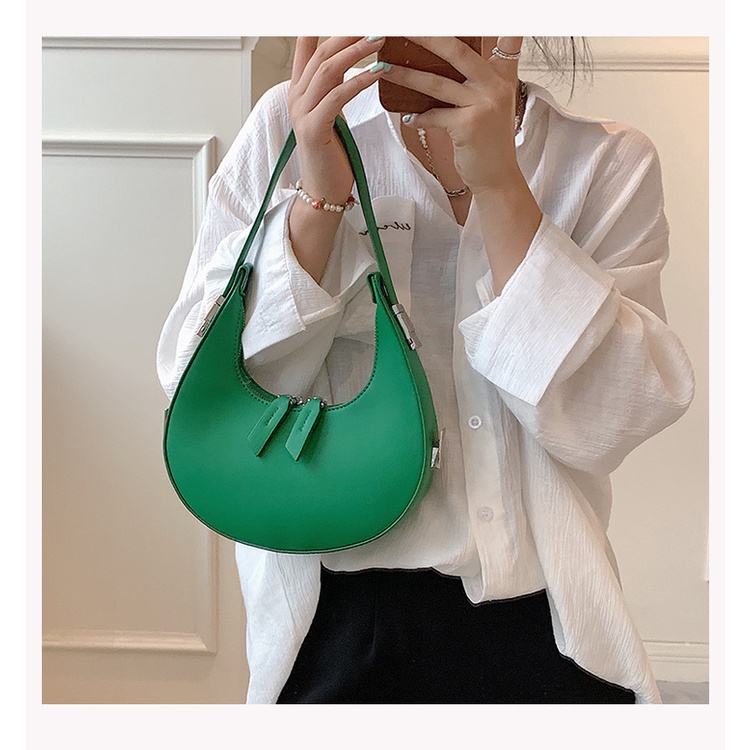 Túi Xách Thiết Kế Hình Bán Nguyệt Đơn Giản Thời Trang Cho Nữ IELGY