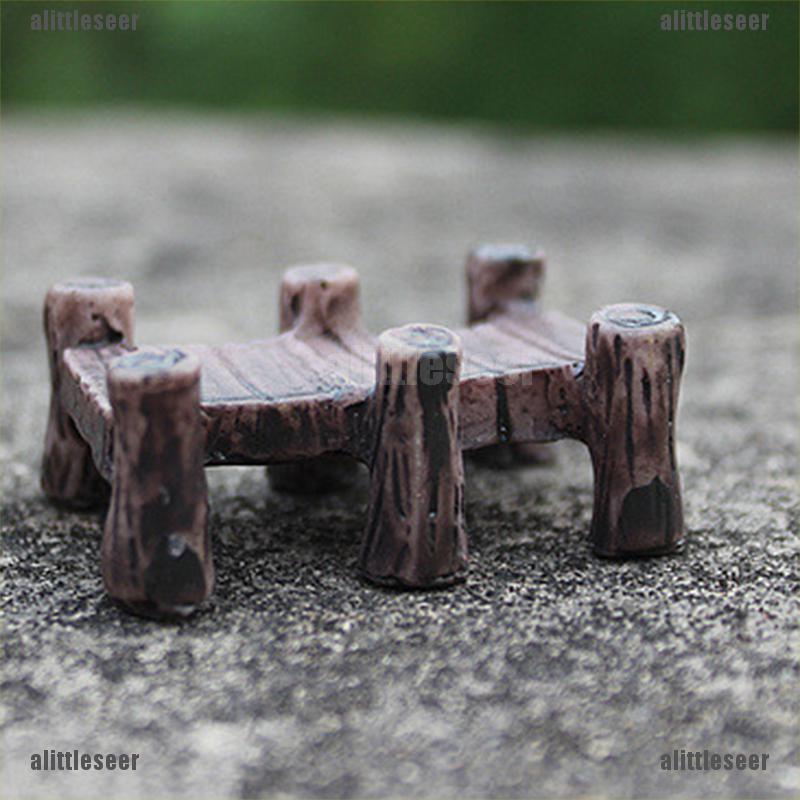 Mô Hình Cây Cầu Gỗ Mini Trang Trí Sân Vườn