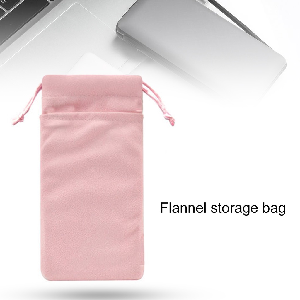 Túi Đựng Sạc Dự Phòng/Tai Nghe/Điện Thoại Bằng Vải Flannel Hai Lớp Di Động