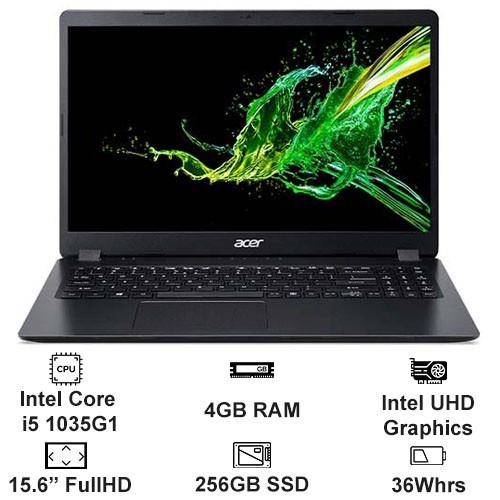 Laptop Acer Aspire 3 A315 56 502X i5 (1035G1 4GB/256GB/15.6FHD/Win 10)