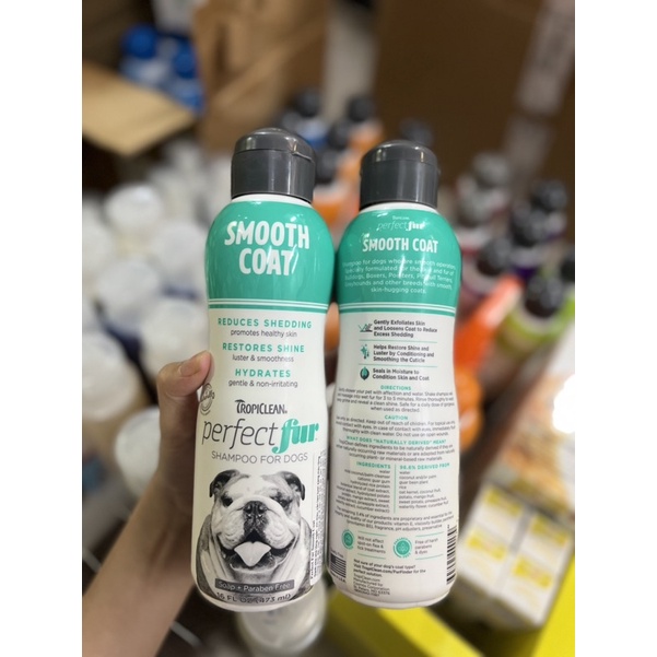 Sữa tắm dưỡng lông chó mèo Tropiclean Perfect Fur 473ml xuất xứ Mỹ