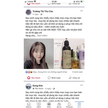 Combo Chăm Sóc Tóc 5 Món Kích Thích Mọc Tóc Và Dưỡng Tóc