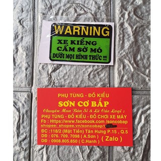 tem dán xe máy nổi cảnh báo xe kiểng cấm sờ mó