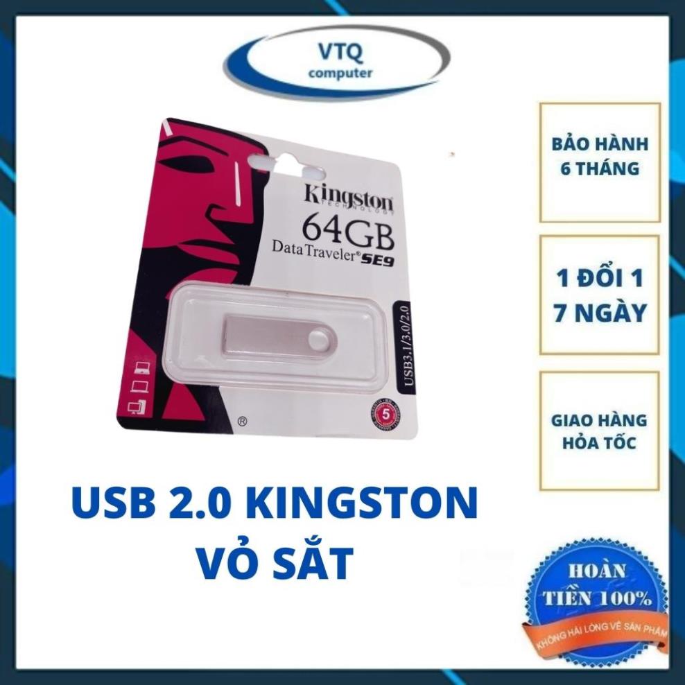 Usb Kington 2.0 64gb/ 32gb/ 16gb/ 8gb thiết kế nhỏ gọn, vỏ kim loại, chống nước
