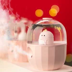 Máy Phun Sương Tạo Ẩm Hình Thú Mini Để Bàn Có Pin Sạc Tích Hợp