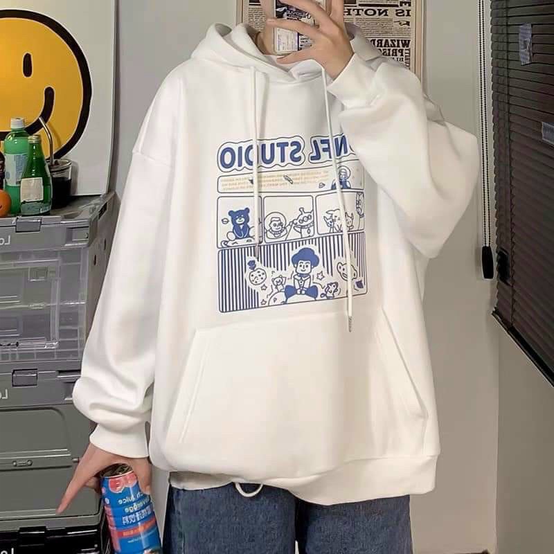 ÁO KHOÁC HOODIE NAM NỮ FOM RỘNG HỌA TIẾT UNFL STUDIO THỜI TRANG SIÊU SOÁI