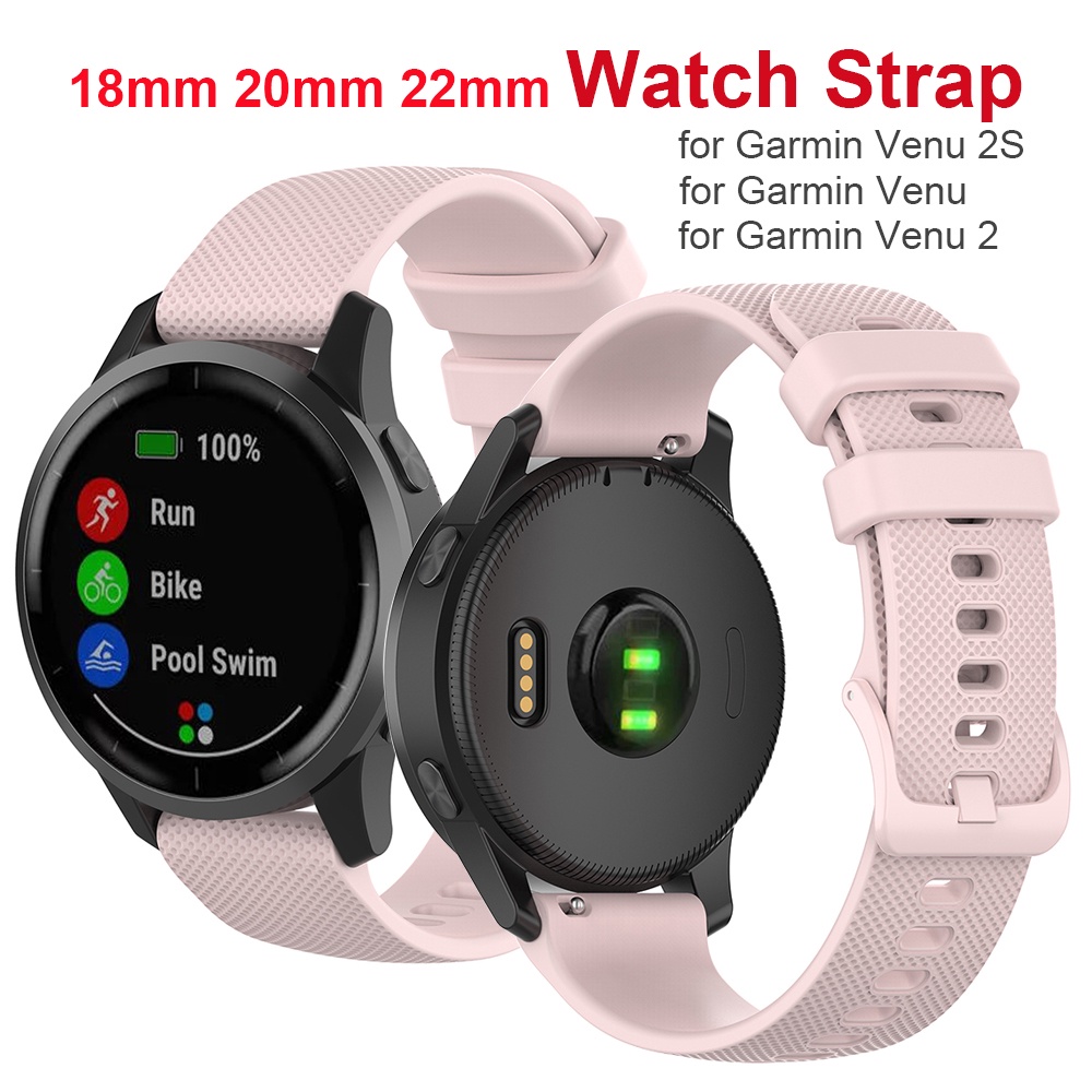 Dây Đeo Silicon Mềm Cho Đồng Hồ Thông Minh Garmin Venu Sq Music Venu 2s 2plus 55 158 645 245 Vivoactive 4s / 4