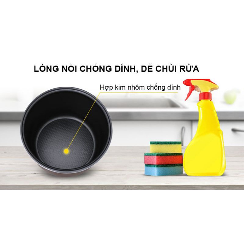 Nồi cơm điện nắp gài Kangaroo 1.2 lít KG826S  -Trưng Bày Mới 99%-Số Người Ăn 2- 4 Người Công Suấ 500 W