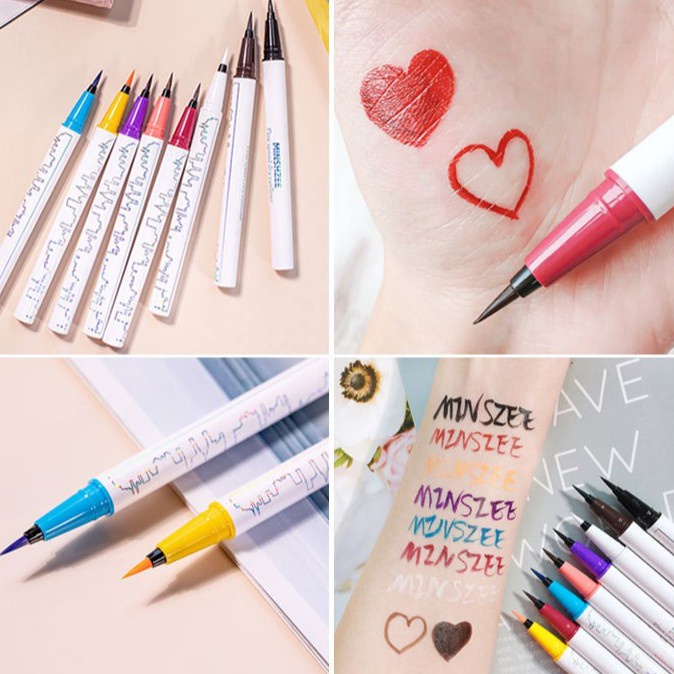 [Hàng mới về] Bút kẻ mắt nước trang điểm chống nước lâu trôi 8 màu tùy chọn