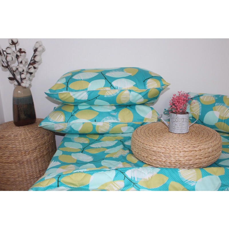 bộ ga Thắng lợi cotton, ga giường 100% chuẩn logo mẫu LÁ XANH