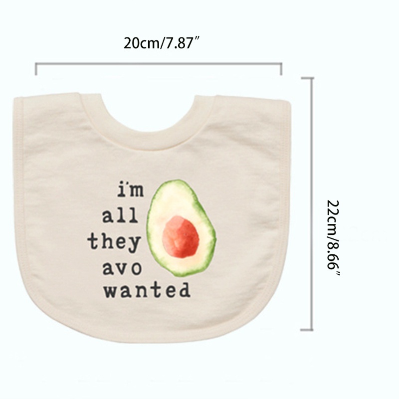 Yếm Ăn Cotton Mềm Mại Chống Thấm Nước In Họa Tiết Ngọt Ngào Cho Bé Sơ Sinh